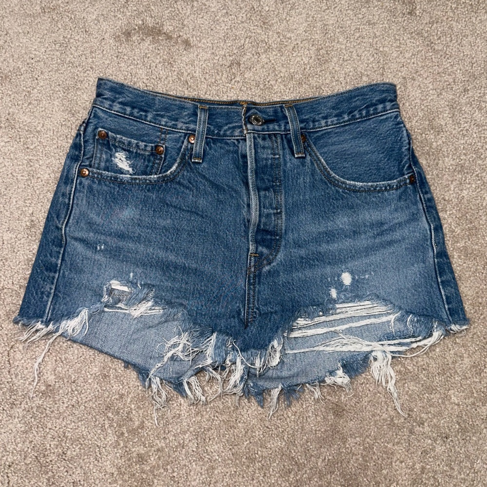 Levi’s 501 High Waisted Denim Shorts